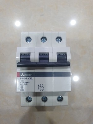 Cầu dao MCB Mitsubishi BH-D6 C N - 25A 6kA 3P