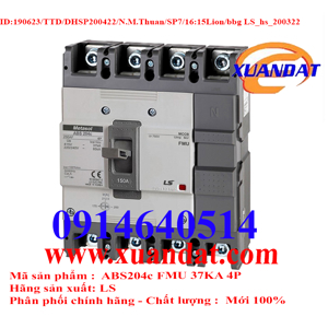 Cầu dao MCCB LS ABS204c FMU - 160A 37kA 4P