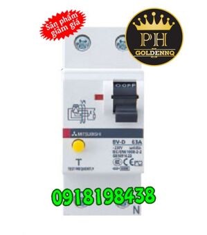 Cầu dao MCCB Mitsubishi BV-D - 63A 300mA 2P