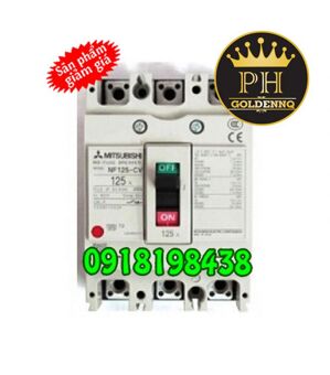 Cầu dao MCCB Mitsubishi NF125-CV - 50A 10kA 3P