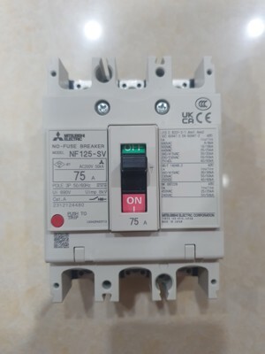 Cầu dao MCCB Mitsubishi NF125-SV - 75A 30kA 3P