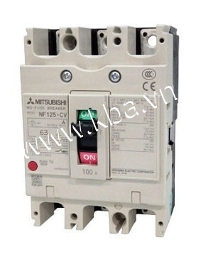 Cầu dao MCCB Mitsubishi NF125-CV - 63A 10kA 3P