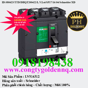 Cầu dao MCCB Schneider CVS160 Type B 25kA 4P