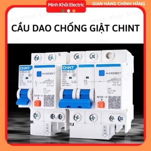 Cầu dao RCBO Chint NXBLE - 2P 16A 30mA