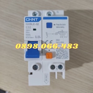 Cầu dao RCBO Chint NXBLE - 2P 32A 30mA