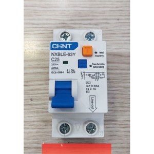 Cầu dao RCBO Chint NXBLE - 2P 63A 30mA
