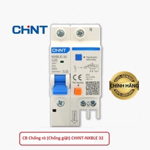 Cầu dao RCBO Chint NXBLE - 2P 63A 30mA