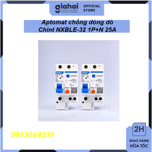 Cầu dao RCBO Chint NXBLE-32 1P+N 25A