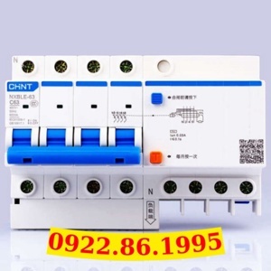 Cầu dao RCBO Chint NXBLE - 4P 10A 30mA