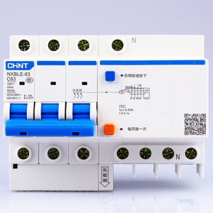 Cầu dao RCBO Chint NXBLE - 4P 63A 30mA