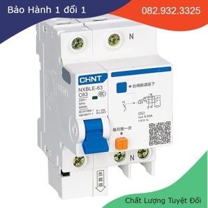 Cầu dao RCBO Chint NXBLE-63 1P+N 63A