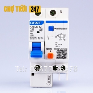 Cầu dao RCBO Chint NXBLE-63 3P+N 40A