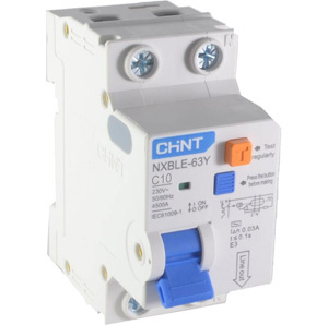 Cầu dao RCBO Chint NXBLE-63Y - 1P+N 10A 30mA