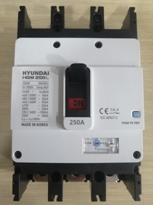 Cầu dao tự động (aptomat) MCCB Hyundai HGM250L-F 3P 250A