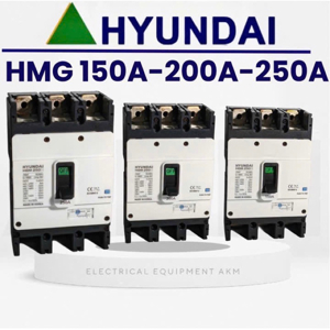 Cầu dao tự động (aptomat) MCCB Hyundai HGM250H-F 3P 150A