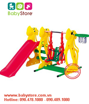 Cầu trượt cho bé hippo hình chú hà mã SL-13