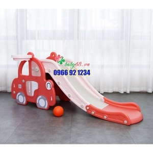 Cầu trượt kèm khung bóng rổ hình ô tô Toys House WM21B061