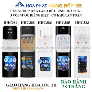 Cây nước nóng lạnh hút bình Hòa Phát HHC383