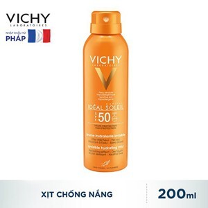 Chai xịt chống nắng dạng phun sương lâu trôi Vichy Ideal Soleil Invisible