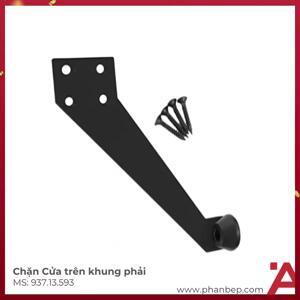 Chặn cửa trên khung mở phải đen mờ Hafele 937.13.593