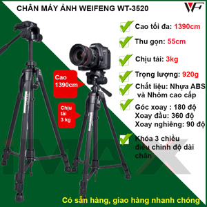 Chân máy ảnh Tripod Weifeng WT-3520