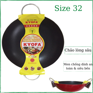Chảo 2 quai Kyofa 32cm