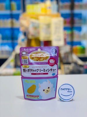 Cháo ăn dặm Kewpie 5 tháng vị cá trắng luộc khoai tây và kem