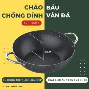 Chảo bầu chống dính Sunhouse 34cm SWP34M