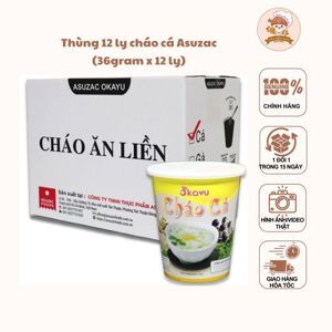 Cháo cá Asuzac thùng 12 ly x 36g