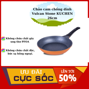 Chảo cam chống dính lòng sâu VULCAN STONE 26cm