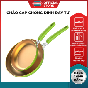 Chảo cặp chống dính đáy từ Sunhouse SHG112026MGC