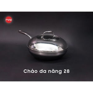 Chảo chiên inox Blackcube iMat - 28cm