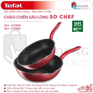 Chảo chiên lòng sâu Tefal So Chef 28cm G1358696