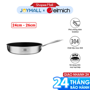 Chảo chống dính Inox dập nguyên khối Elmich Trimax Classic EL-2703OL size 26cm