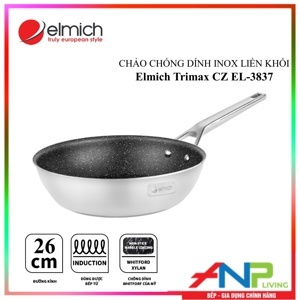 Chảo chống dính inox liền khối Elmich Trimax Cz EL-3837 size 26cm