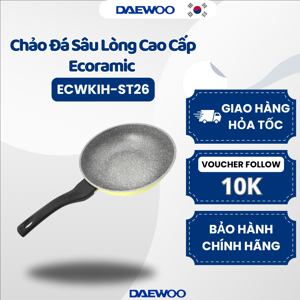 Chảo đá Ecoramic sâu lòng 26cm (bếp từ) ECWKIH-ST26