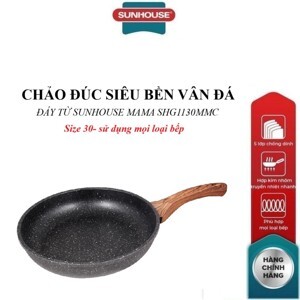 Chảo đúc Sunhouse Mama SHG1130MMC - vân đá, đáy từ