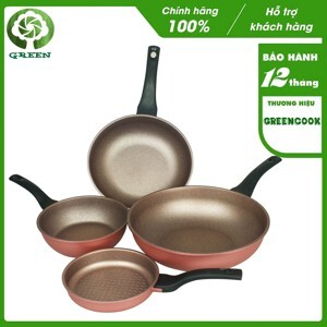 Chảo đúc vân đá chống dính 18cm Green Cook GCP05-18