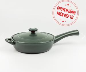 Chảo dưỡng sinh có tay cầm 27 cm (chảo từ) + nắp