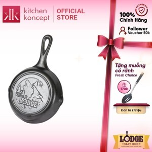 Chảo gang Lodge 16.5cm đáy hình sói