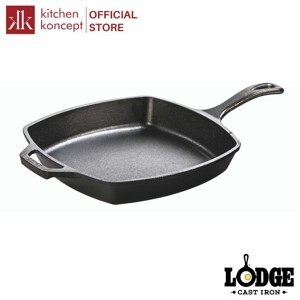 Chảo gang Lodge - 26cm, hình vuông đáy bằng