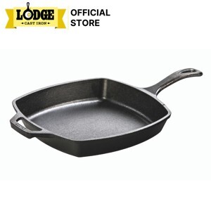 Chảo gang Lodge - 26cm, hình vuông đáy bằng