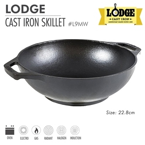 Chảo gang Wok mini Lodge L9MW - 22.8cm