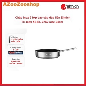 Chảo Inox 2 lớp cao cấp  đáy liền Tri-max XS EL-3754