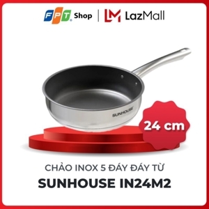 Chảo inox 5 đáy Sunhouse 24cm IN24M2