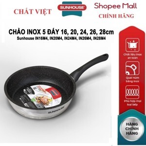 Chảo inox 5 đáy Sunhouse IN20M4 20cm