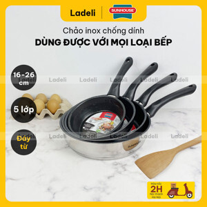 Chảo inox 5 đáy Sunhouse IN24M4 24cm