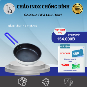 Chảo inox chống dính Goldsun GPA1402-16IH