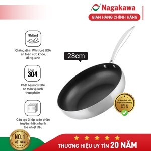 Chảo inox chống dính Nagakawa Natsu NAG2803