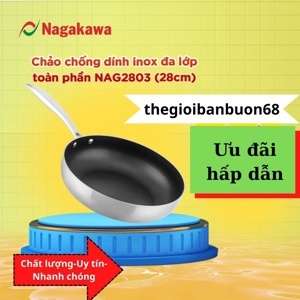 Chảo inox chống dính Nagakawa Natsu NAG2803